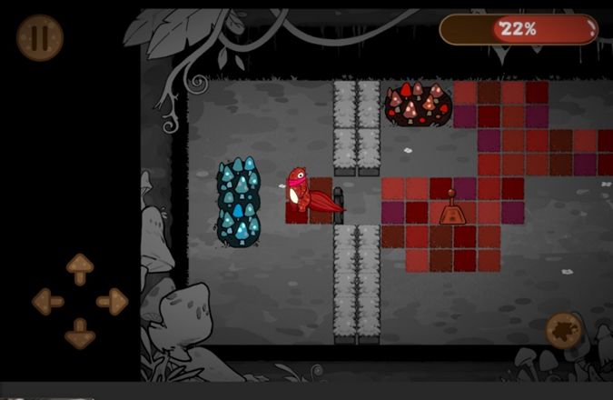 Planet Painter — changing color via mushroom interaction